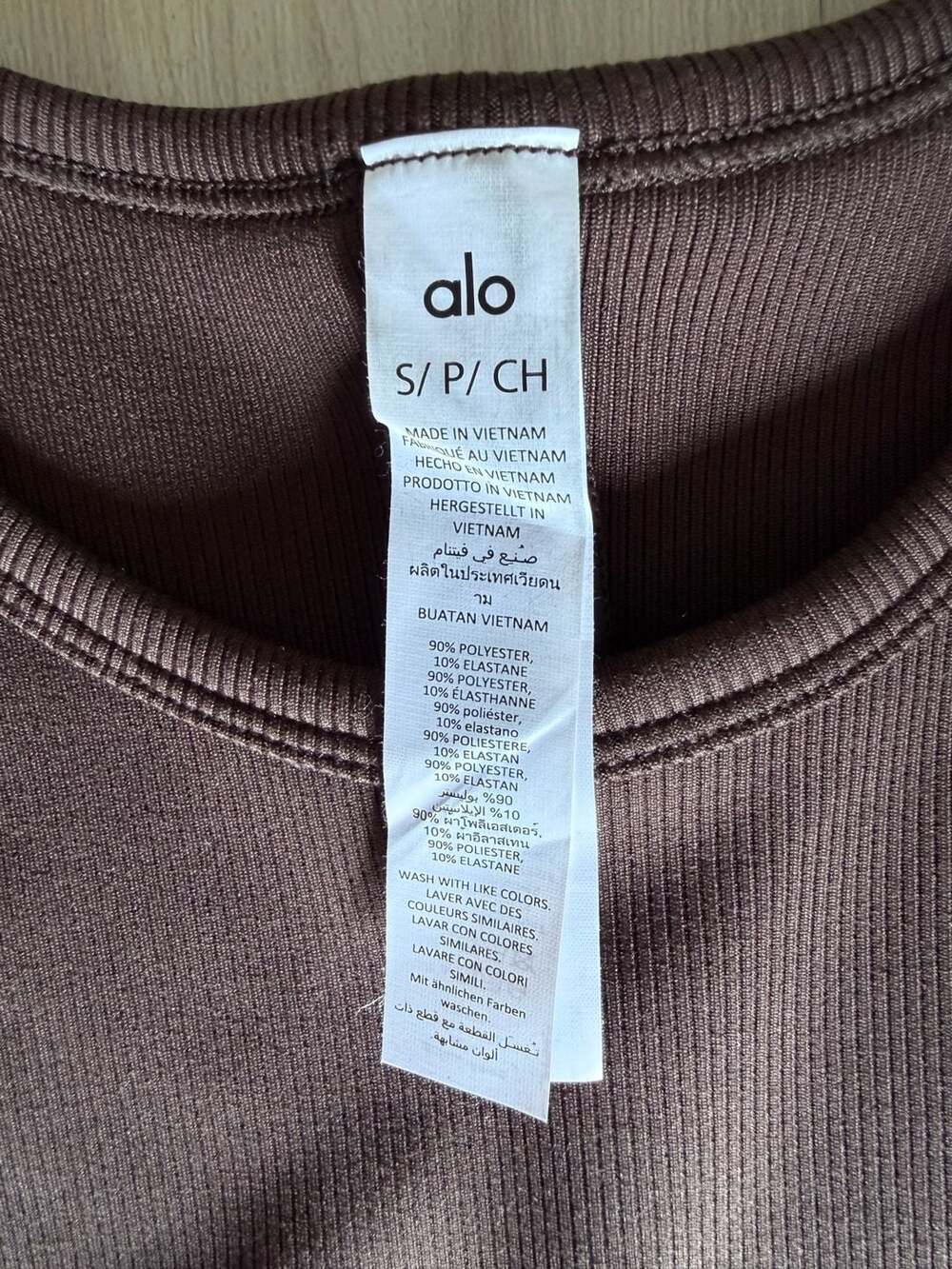 Alo Yoga Ribbed Short Sleeve Mini Dress Espresso Brown Size Small - Picture 6 of 6